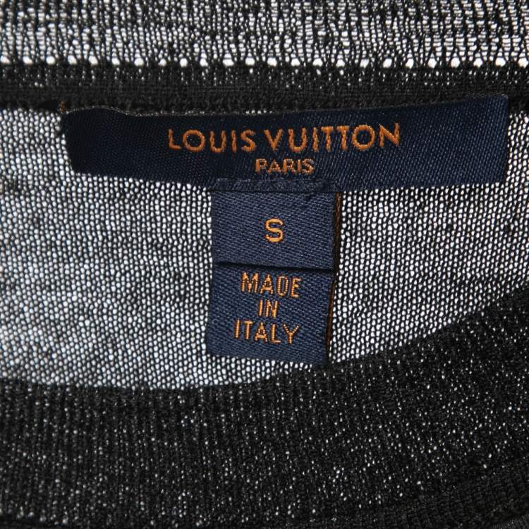 Pre Owned Louis Vuitton X Grace Coddington Catogram Silk & Wool Crew Neck Sweater S
