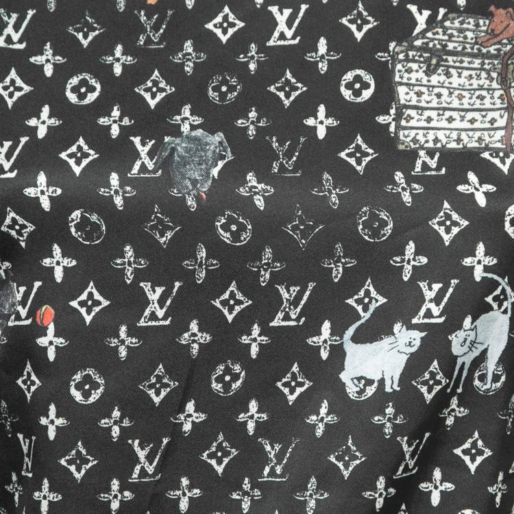Pre Owned Louis Vuitton X Grace Coddington Catogram Silk & Wool Crew Neck Sweater S