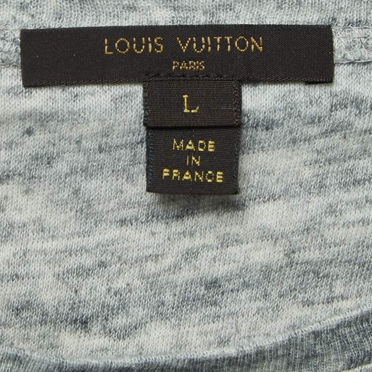 Pre Owned Louis Vuitton Grey Monogram Cotton Short Sleeve T-Shirt L