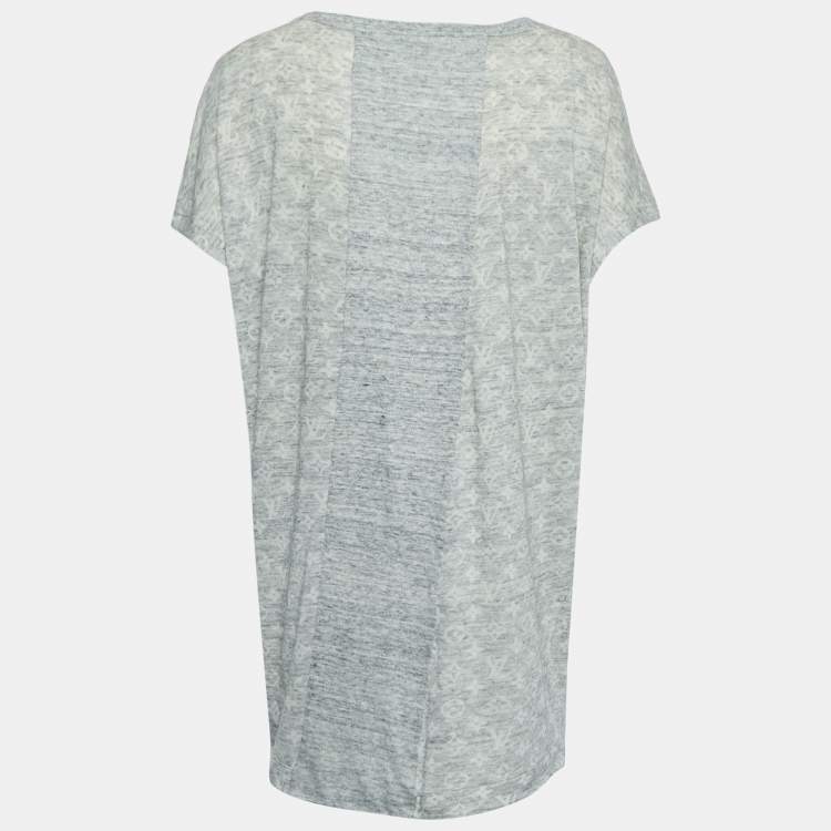 Pre Owned Louis Vuitton Grey Monogram Cotton Short Sleeve T-Shirt L