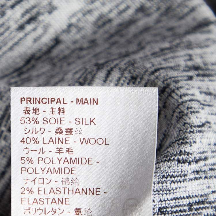 Pre Owned Louis Vuitton Grey Cotton & Silk Knit T-Shirt M