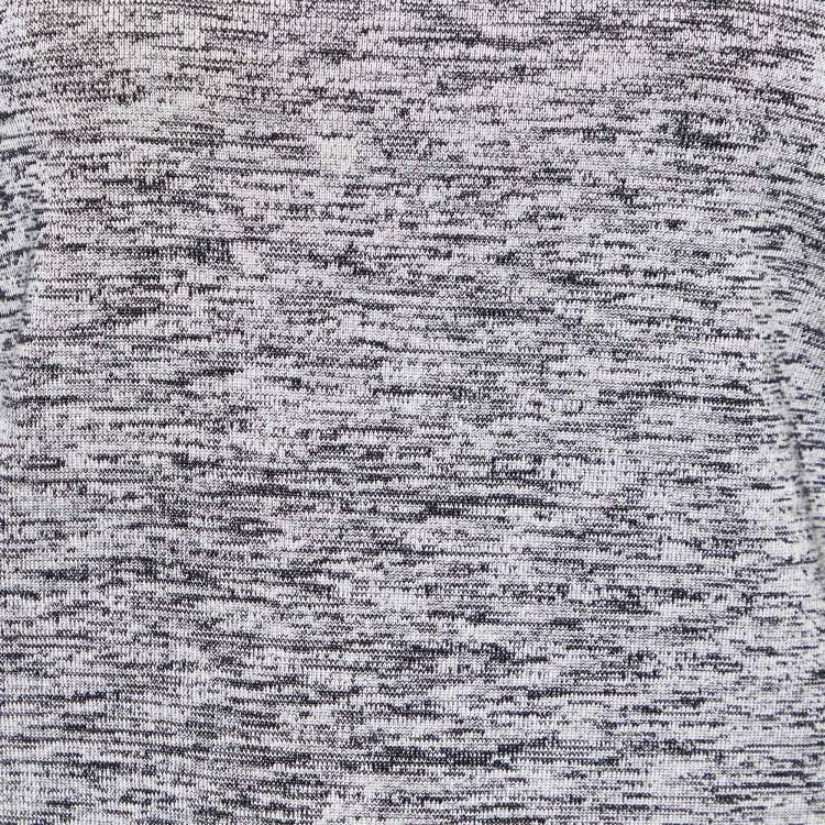 Pre Owned Louis Vuitton Grey Cotton & Silk Knit T-Shirt M