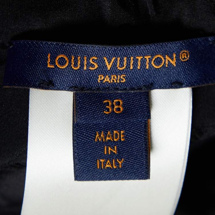 Pre Owned Louis Vuitton Black Monogram Fil Coupé Wrap Skirt M