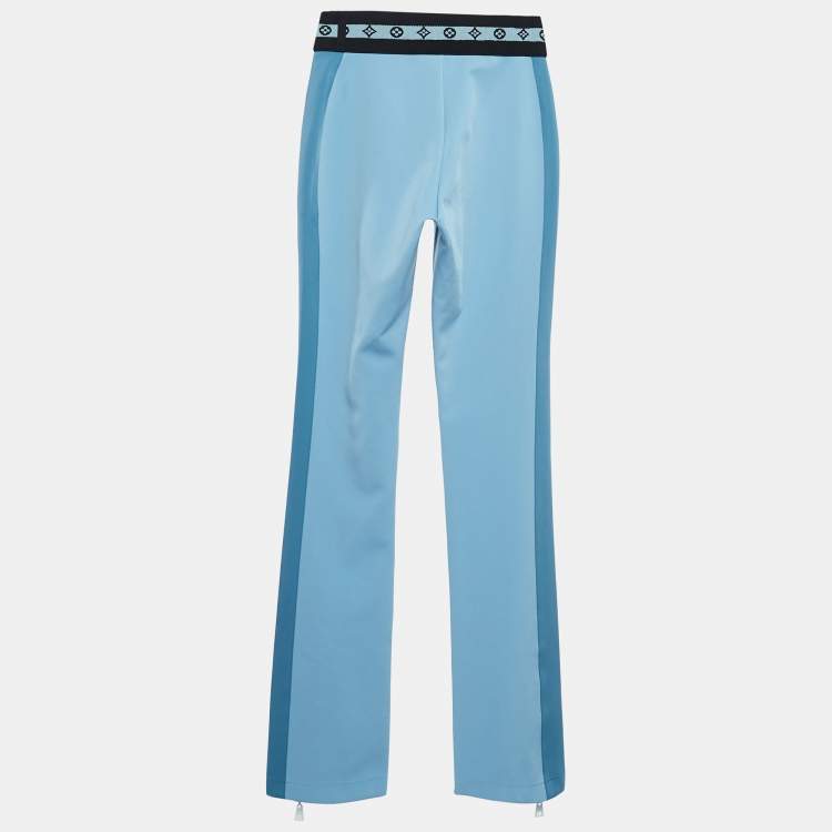 Pre Owned Louis Vuitton Blue Logo Monogram Nylon Active Wear Set S