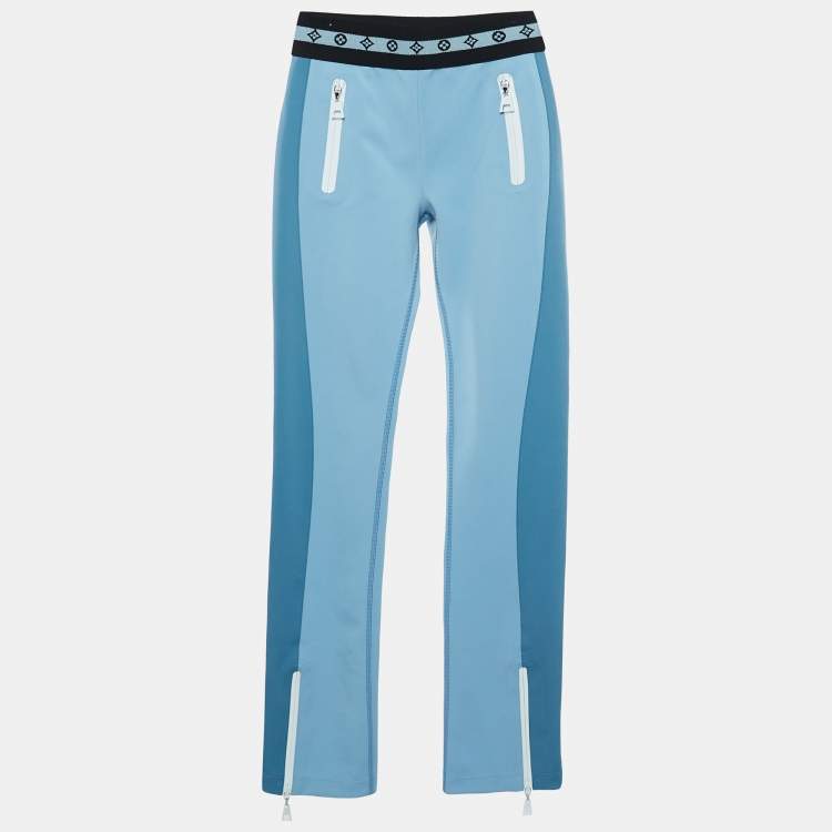 Pre Owned Louis Vuitton Blue Logo Monogram Nylon Active Wear Set S
