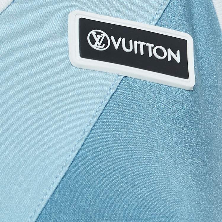 Pre Owned Louis Vuitton Blue Logo Monogram Nylon Active Wear Set S