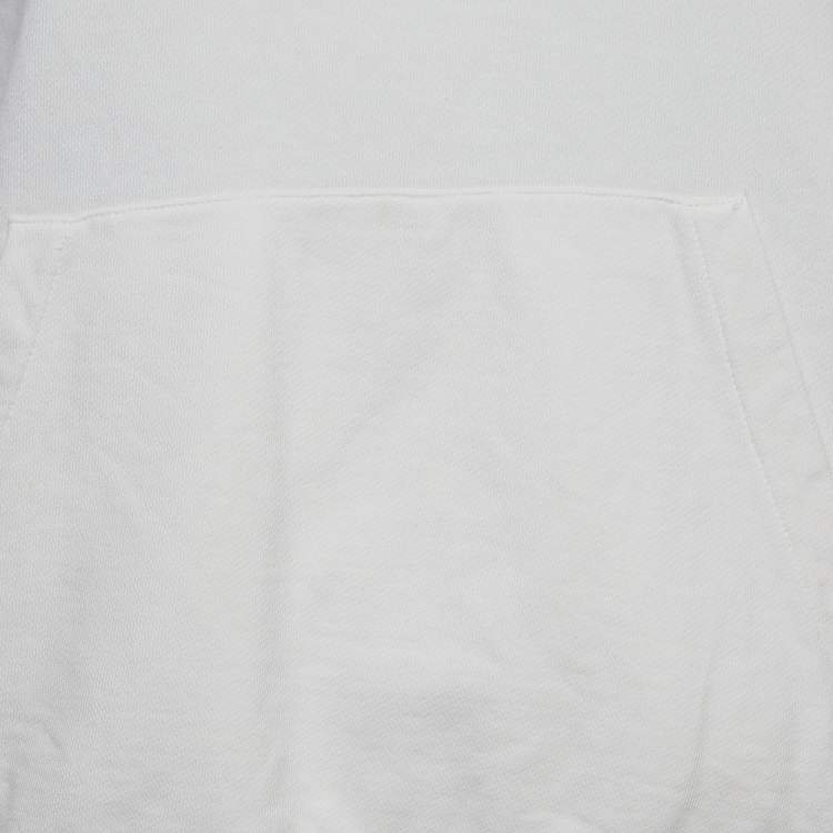 Pre Owned Louis Vuitton White Cotton Long Sleeve Hoodie S
