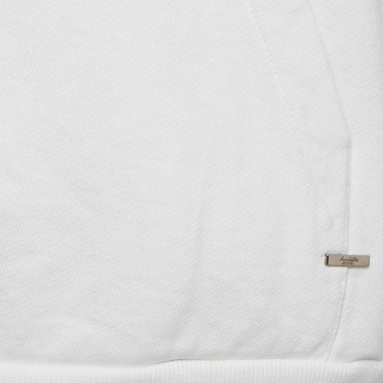 Pre Owned Louis Vuitton White Cotton Long Sleeve Hoodie S