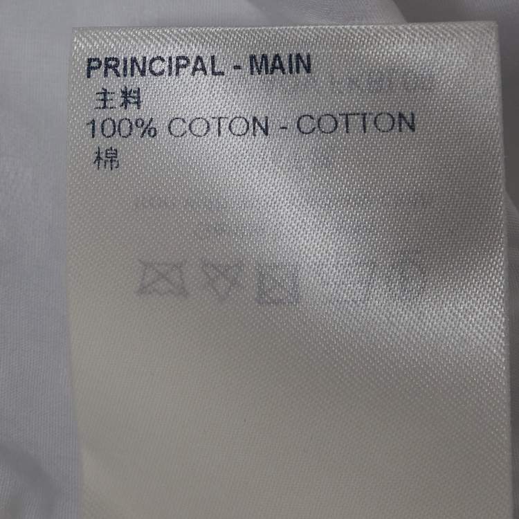 مملوكة مسبقًا Louis Vuitton Paris White LV Monogram Jacquard Loose Fit Blouse M