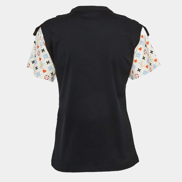Pre Owned Louis Vuitton Multicolor Monogram Game On Cotton Contrast Back T-shirt M