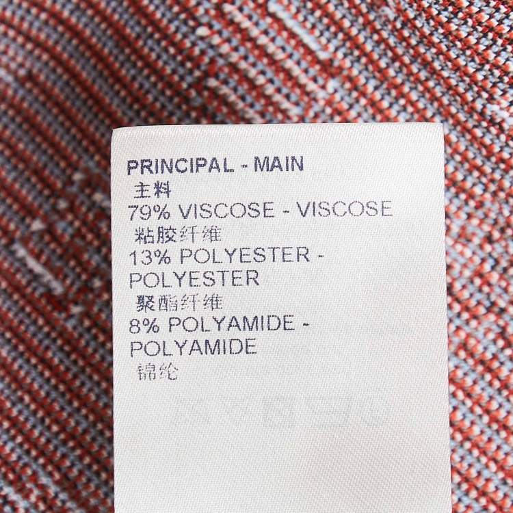 Pre Owned Louis Vuitton Black/Multicolor Logo Intarsia Knit Polo T-Shirt S