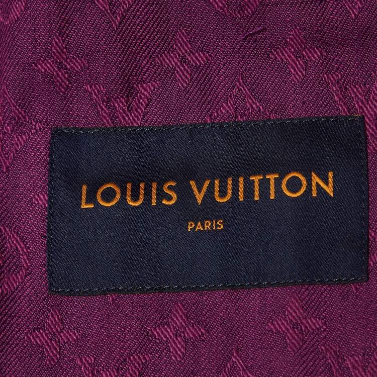 Pre Owned Louis Vuitton Purple Monogram Denim Jacket XL