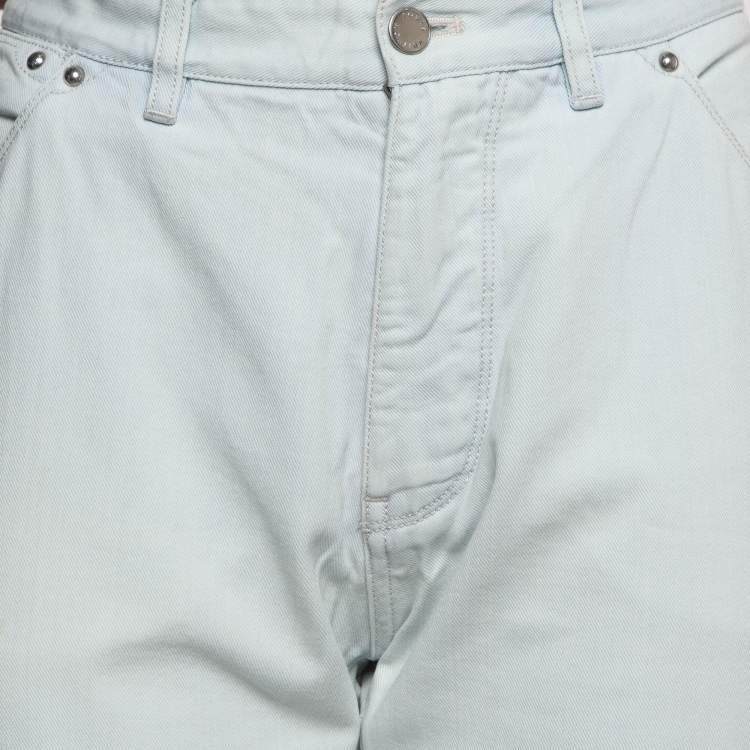 مملوكة مسبقًا Louis Vuitton Light Blue Denim Regular Fit Jeans L Waist 34"