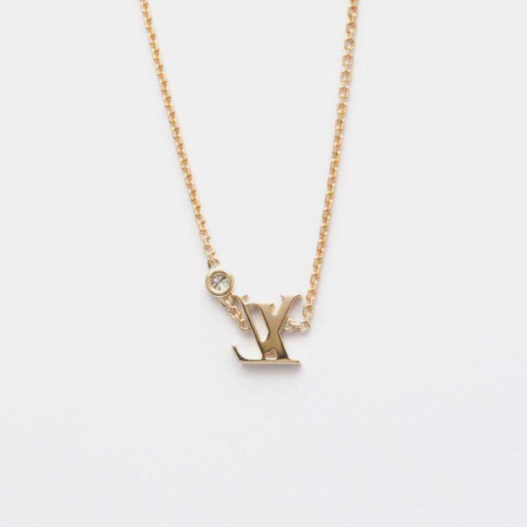 Pre Owned Louis Vuitton 18K Pink Gold Diamond Pandantif Ideal Blossom Necklace