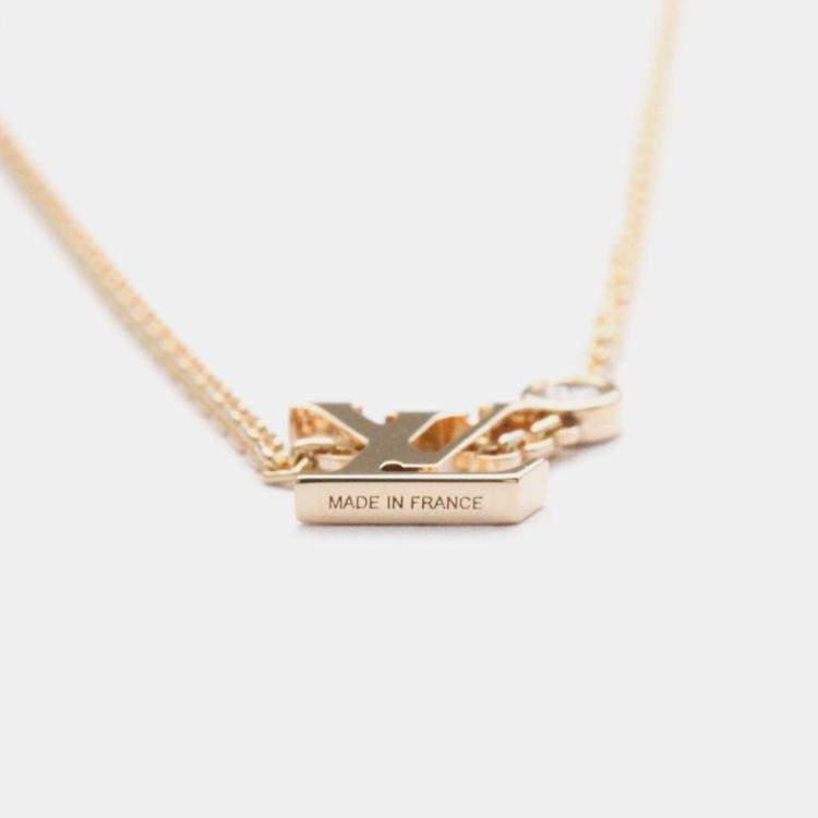 Pre Owned Louis Vuitton 18K Pink Gold Diamond Pandantif Ideal Blossom Necklace