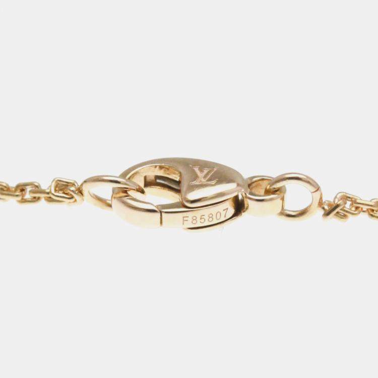 Pre Owned Louis Vuitton 18K Pink Gold Diamond Pandantif Ideal Blossom Necklace
