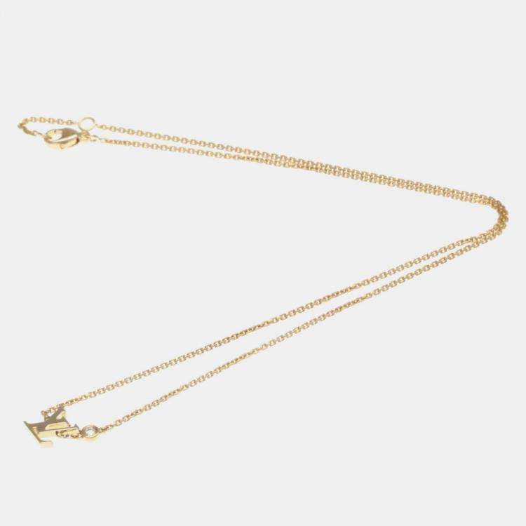 Pre Owned Louis Vuitton 18K Pink Gold Diamond Pandantif Ideal Blossom Necklace