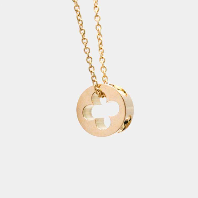 Pre Owned Louis Vuitton 18k Pink Gold Empreinte No Stone Necklace