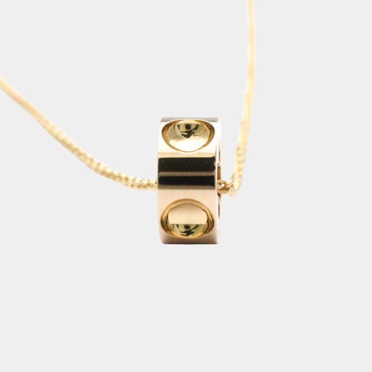 Pre Owned Louis Vuitton 18k Pink Gold Empreinte No Stone Necklace