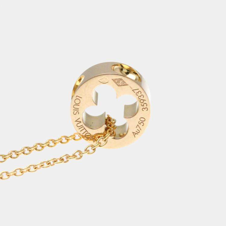 Pre Owned Louis Vuitton 18k Pink Gold Empreinte No Stone Necklace