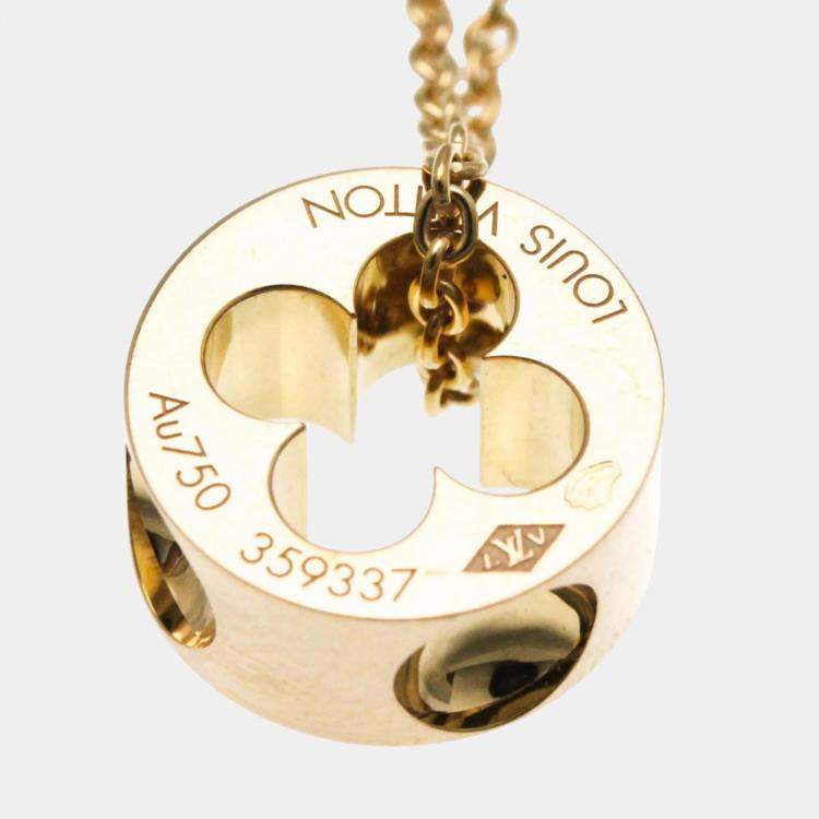 Pre Owned Louis Vuitton 18k Pink Gold Empreinte No Stone Necklace