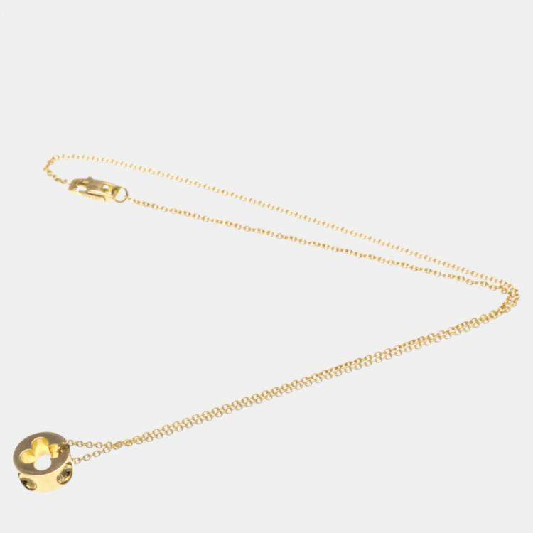 Pre Owned Louis Vuitton 18k Pink Gold Empreinte No Stone Necklace