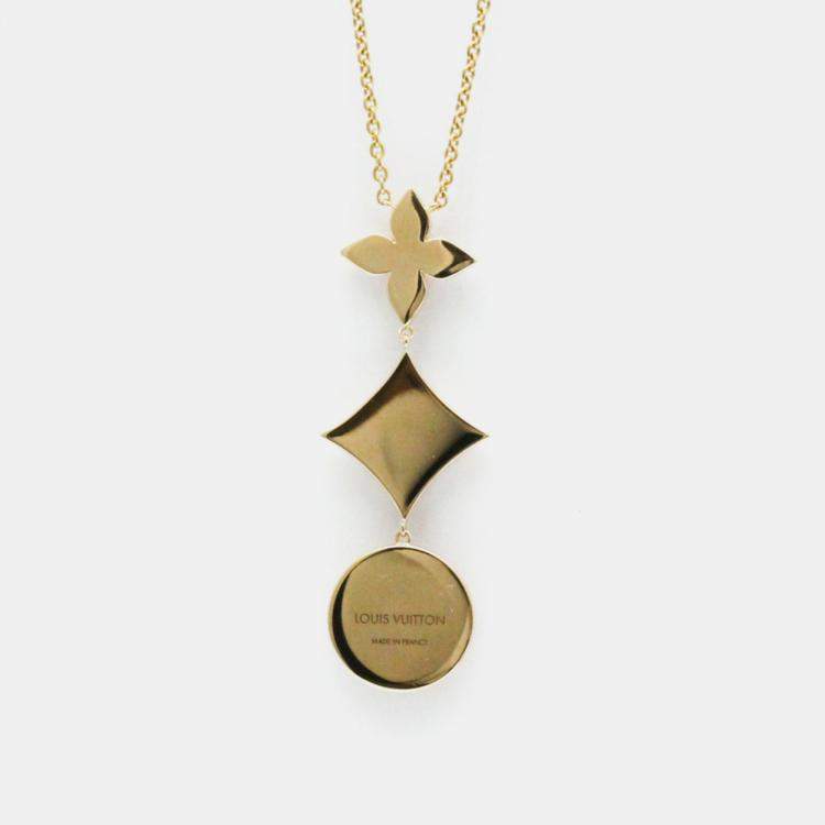 Pre Owned Louis Vuitton 18K Rose Gold Cravatt Blossom Necklace