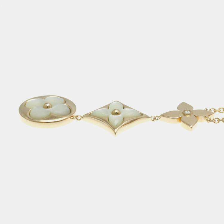 Pre Owned Louis Vuitton 18K Rose Gold Cravatt Blossom Necklace