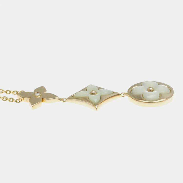 Pre Owned Louis Vuitton 18K Rose Gold Cravatt Blossom Necklace