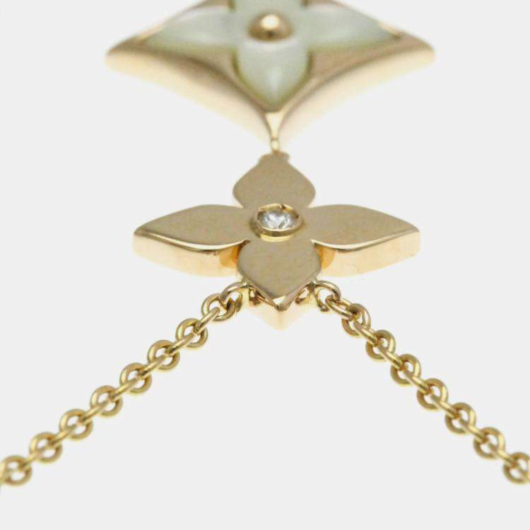 Pre Owned Louis Vuitton 18K Rose Gold Cravatt Blossom Necklace