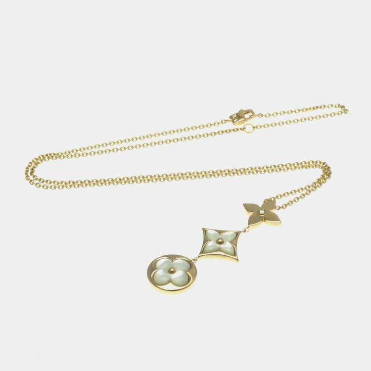 Pre Owned Louis Vuitton 18K Rose Gold Cravatt Blossom Necklace