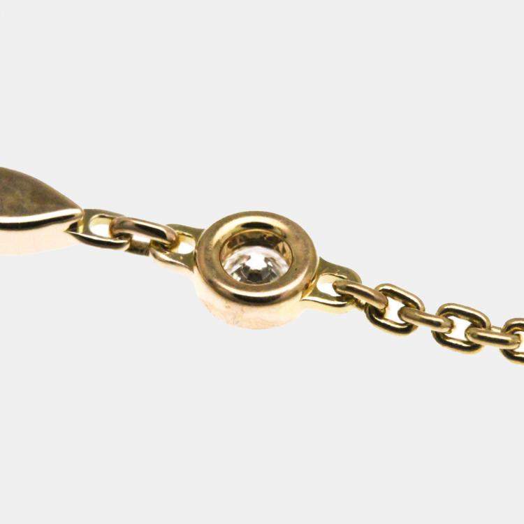 Pre Owned Louis Vuitton 18K Pink Gold Pendant Monogram Idylle Diamond Necklace 