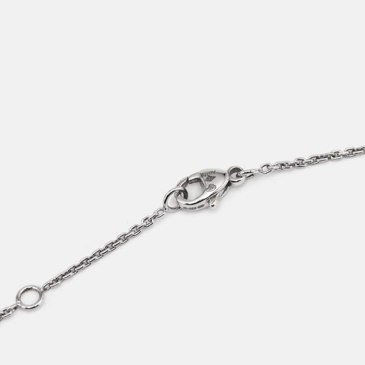 Pre Owned Louis Vuitton Idylle Blossom Diamond 18k White Gold Necklace