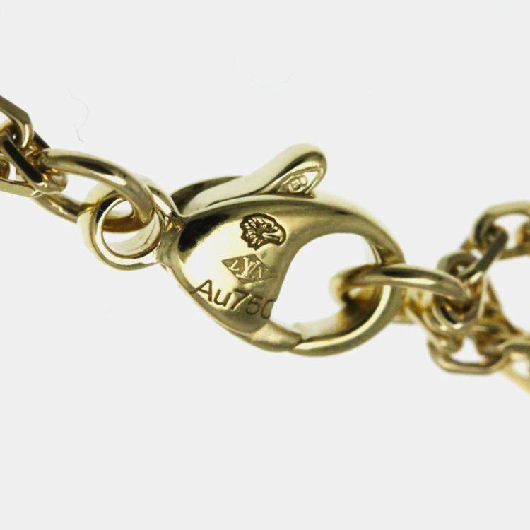 Pre Owned Louis Vuitton Brassiere Empreinte Bracelet Pink Gold 18K Charm Bracelet