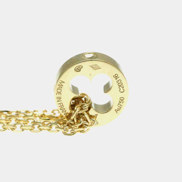 Pre Owned Louis Vuitton Brassiere Empreinte Bracelet Pink Gold 18K Charm Bracelet