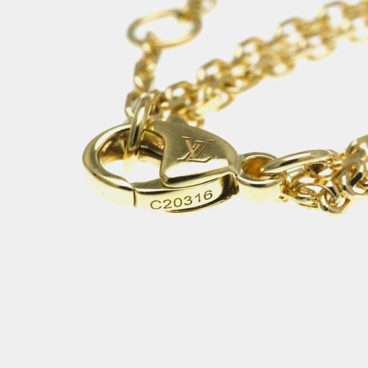 Pre Owned Louis Vuitton Brassiere Empreinte Bracelet Pink Gold 18K Charm Bracelet