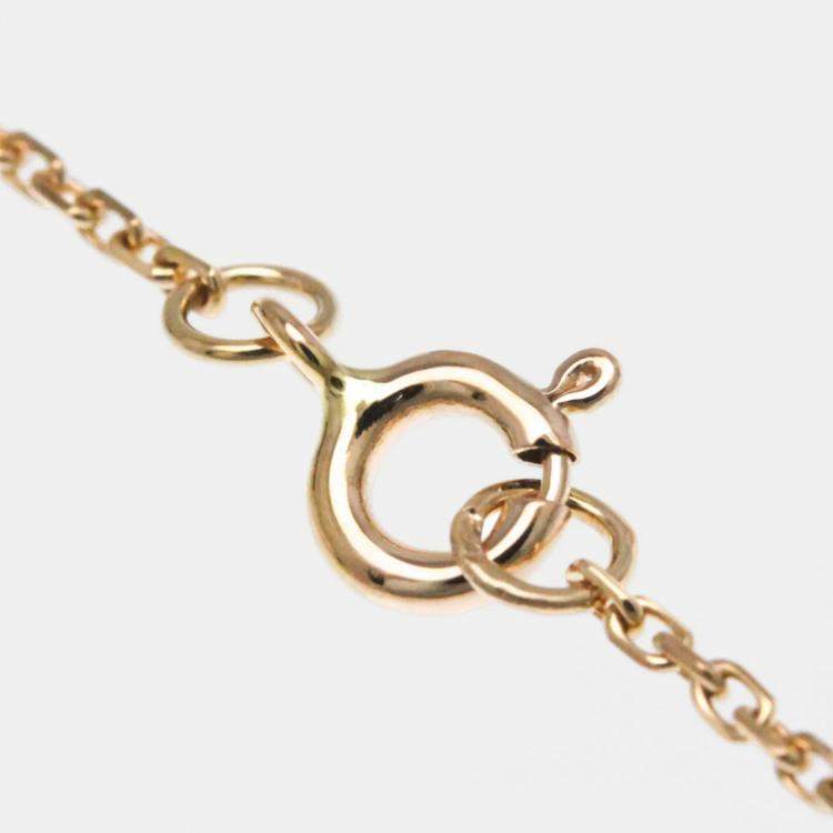 Pre Owned Louis Vuitton Sun Blossom BB 18K Pink Gold Malachite Charm Bracelet