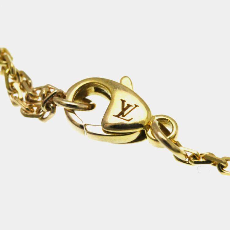 Pre Owned Louis Vuitton Star Blossom 18K Pink Gold Diamond Pendant Necklace