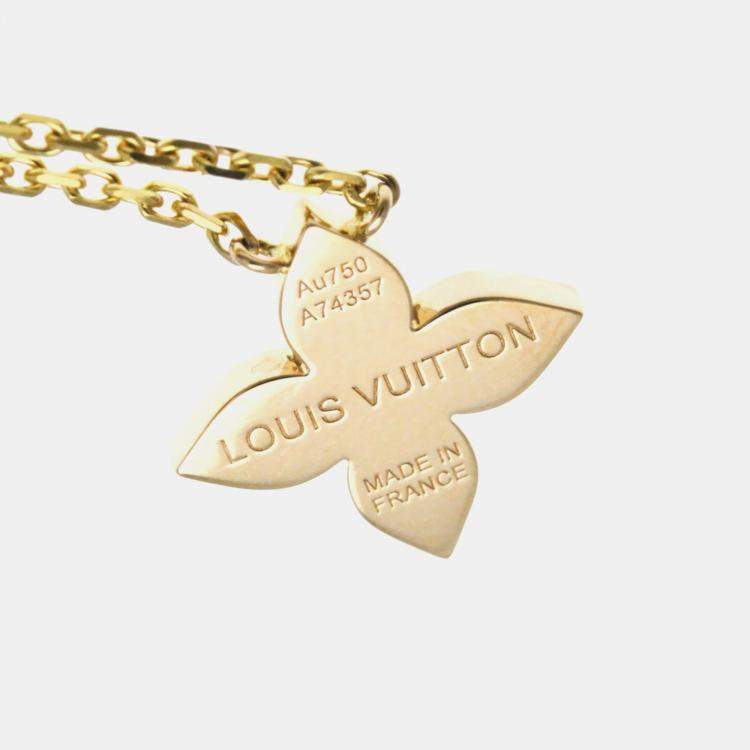 Pre Owned Louis Vuitton Star Blossom 18K Pink Gold Diamond Pendant Necklace