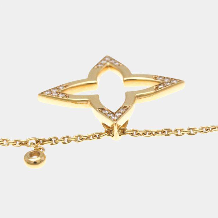 Pre Owned Louis Vuitton Ombre Blossom Diamonds 18K  Pink Gold Diamond Pendant Necklace 