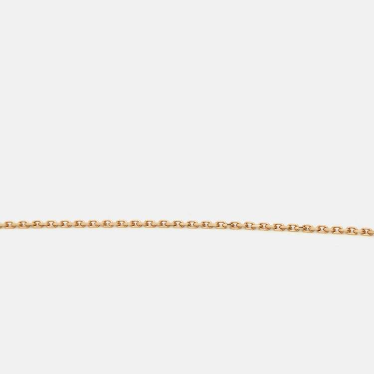 Pre Owned Louis Vuitton Color Blossom BB Malachite Diamond 18k Rose Gold XL Medallion Necklace