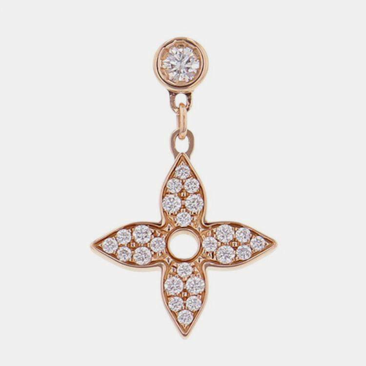 Pre Owned Louis Vuitton Idylle Blossom Single Earring 18K Pink Gold