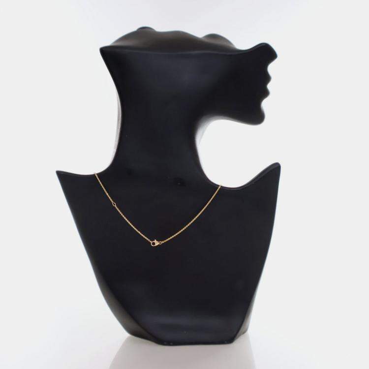 Pre Owned Louis Vuitton 18K Yellow Gold Diamond Blossom Pendant Chain Necklace