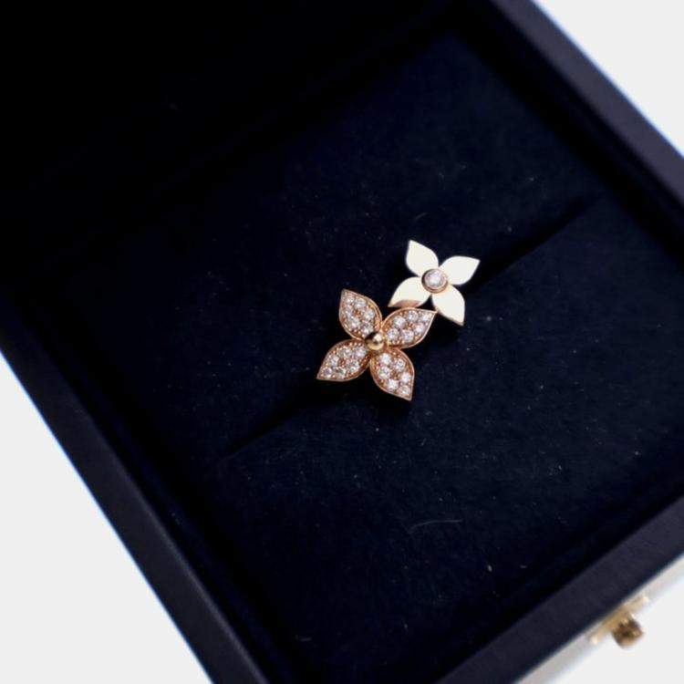 Pre Owned Louis Vuitton 18K Rose Gold Idylle Blossom Ring 58