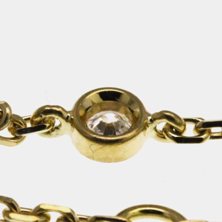 Pre Owned Louis Vuitton Star Blossom Yellow Gold 18K Diamond Onyx Charm Bracelet Onyx