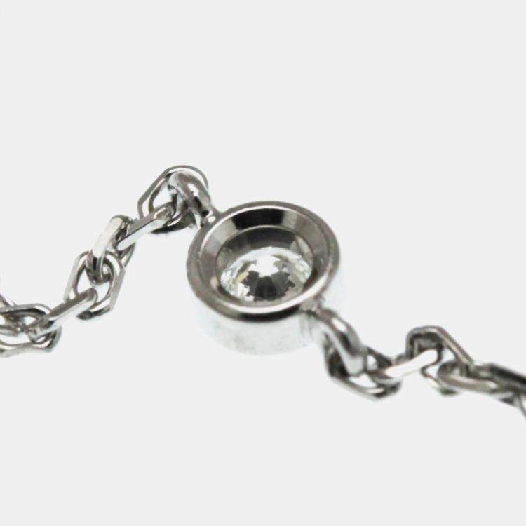 Pre Owned Louis Vuitton Star Blossom BB Onyx And Diamond White Gold 18K Diamond Onyx Pendant Necklace Silver