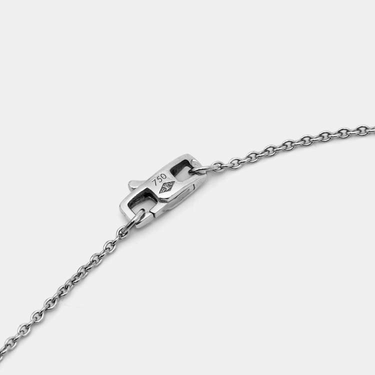 Pre Owned Louis Vuitton Empreinte 18k White Gold Pendant Necklace