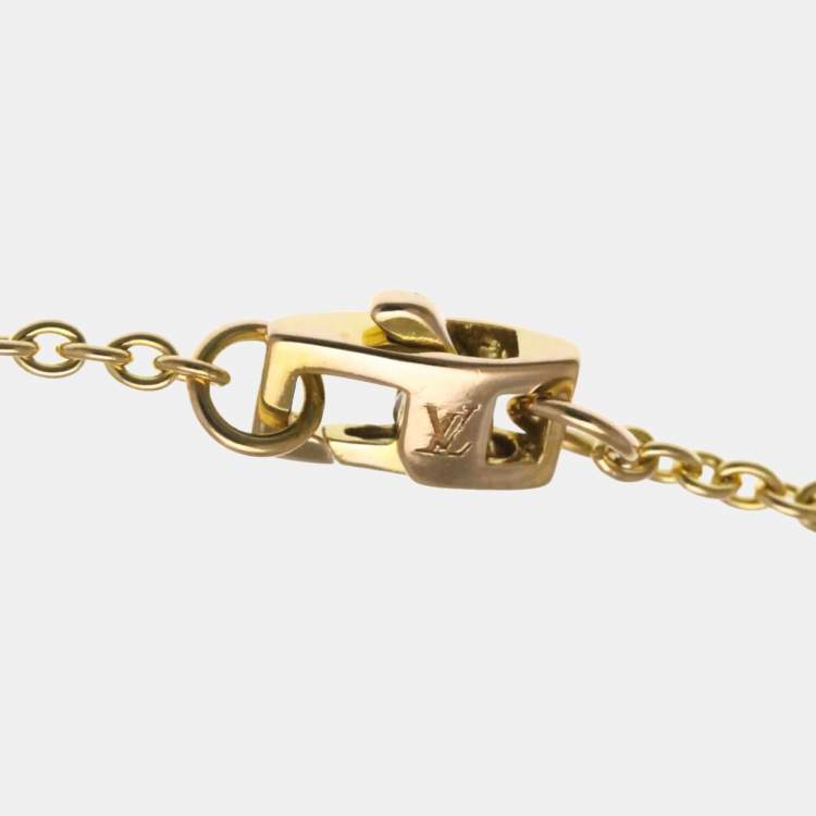 Pre Owned Louis Vuitton Star Blossom Necklace Pink Gold 18K Mother Of Pearl Pendant Necklace Pink Gold