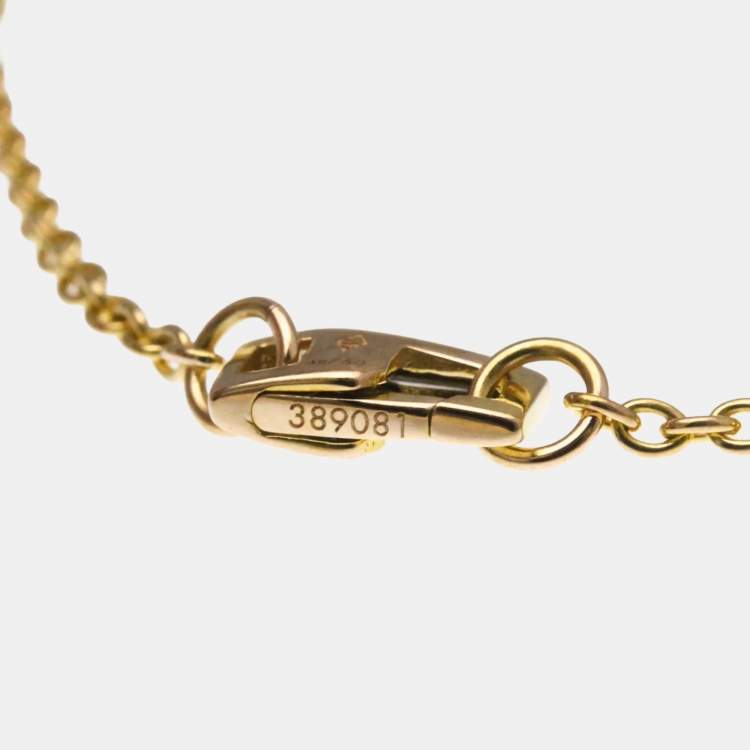 Pre Owned Louis Vuitton Star Blossom Necklace Pink Gold 18K Mother Of Pearl Pendant Necklace Pink Gold