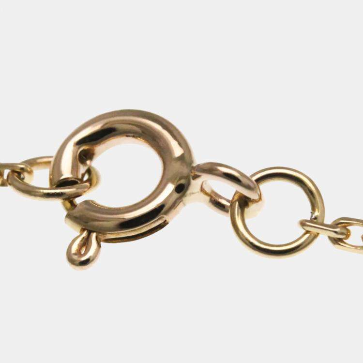 Pre Owned Louis Vuitton Star Blossom Pink Gold 18K Diamond Mother Of Pearl Charm Bracelet Pink Gold